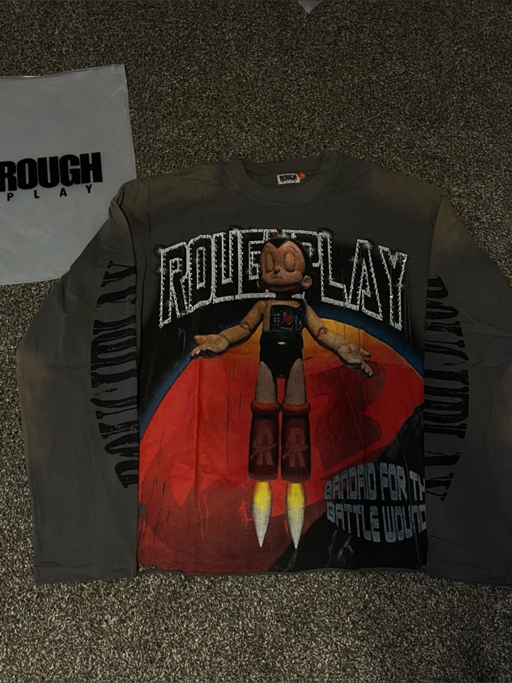 Rough Play Astro Boy Graphic Long Sleeve Size Large